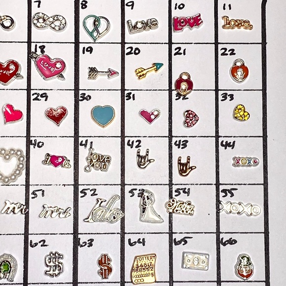 LC-#8 (4X) Love & Luck locket charms - Picture 5 of 8